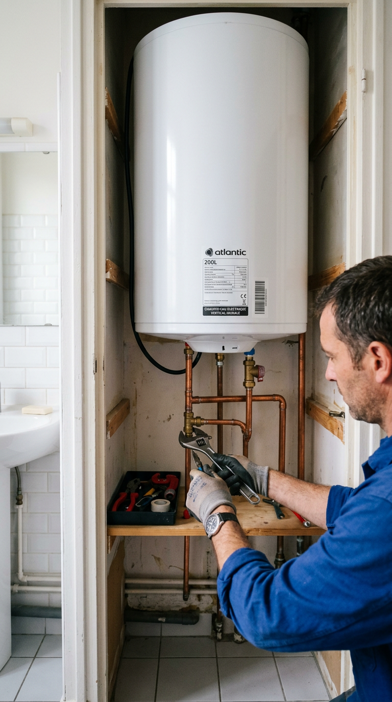 Réparation de ballon d'eau chaude cumulus par un plombier à Villejuif 94