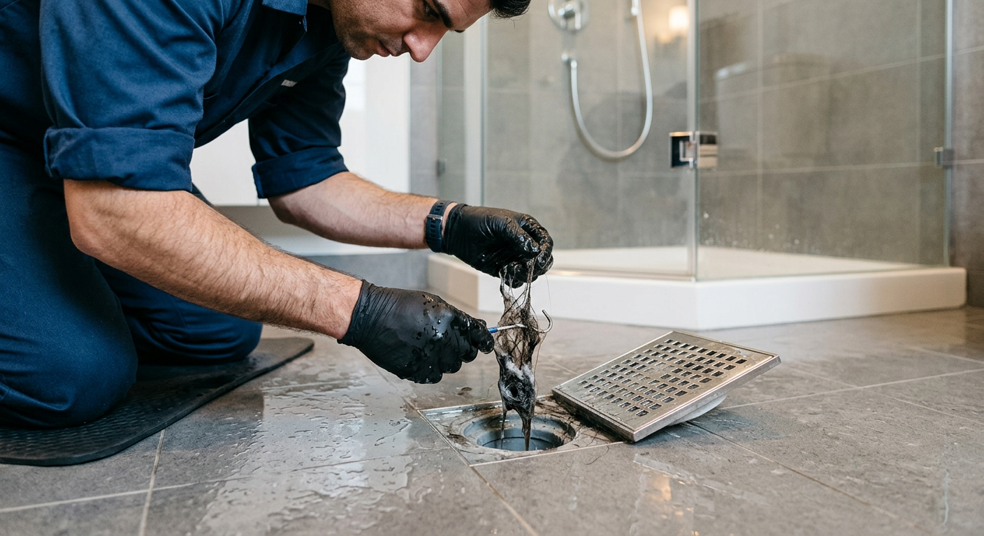 Débouchage de douche bouchée par un plombier à Villejuif 94