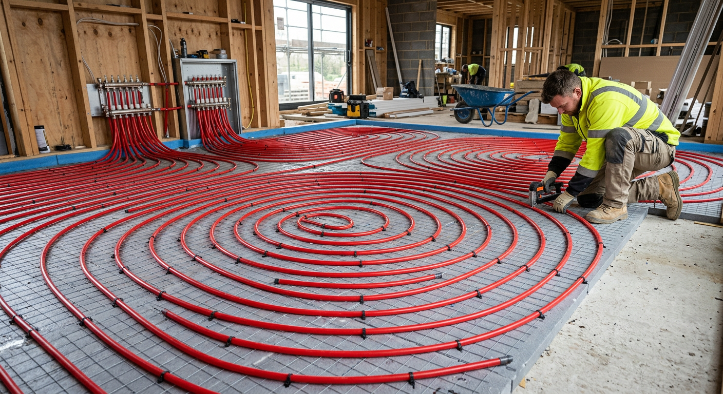 Installation de plancher chauffant hydraulique à Villejuif 94