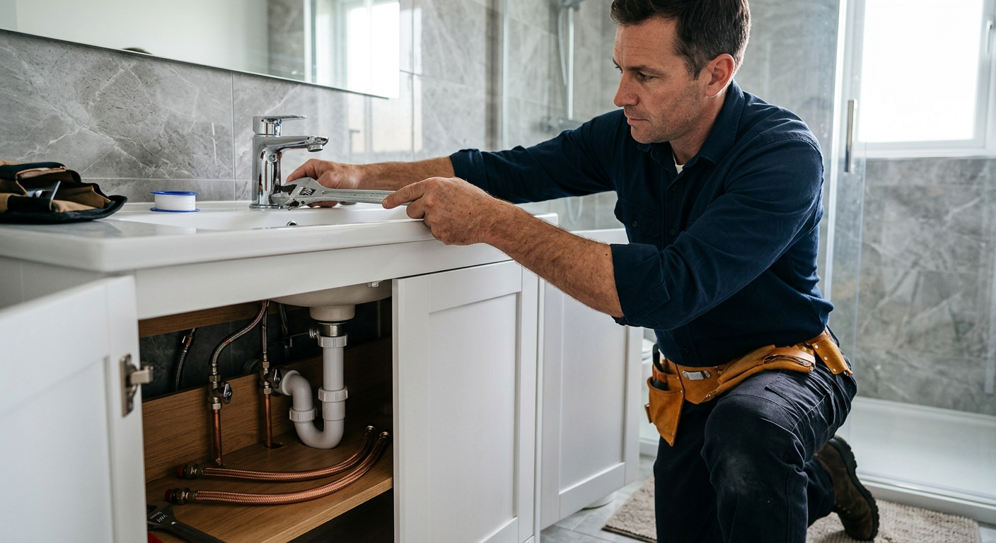 Pose de mitigeur chromé par un plombier à Villejuif 94